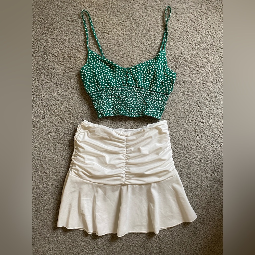 Crop top and mini skirt set Size Small
